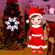 Little santa girl escape