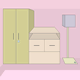 Pastel pink room