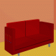 Red sofa room escape